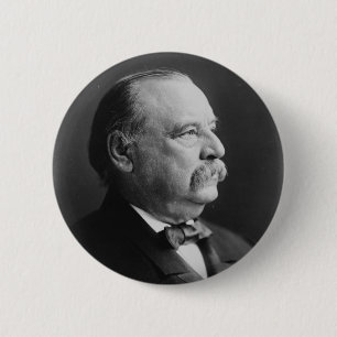 Portrait of President Stephen Grover Cleveland 6 Cm Round Badge