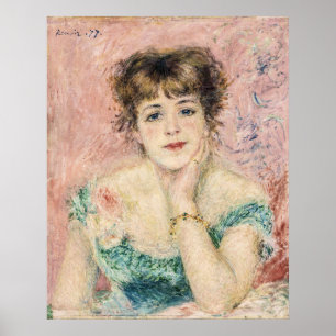 Portrait of Pretty Actress Jeanne Samary by Renoir Poster