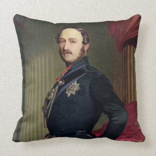 Portrait of Prince Albert (1819-61) 1859 (oil on c Cushion