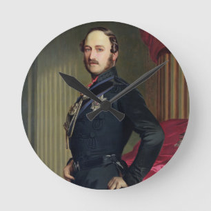 Portrait of Prince Albert (1819-61) 1859 (oil on c Round Clock
