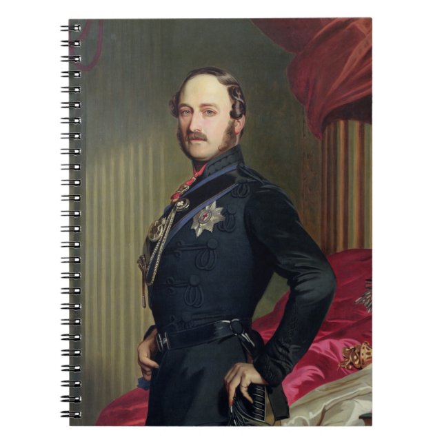 Portrait of Prince Albert (1819-61) 1859 (oil on c Spiral Notebook (Front)