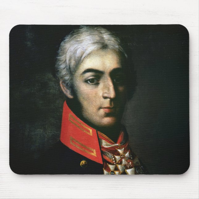 Portrait of Prince Peter Bagration Mouse Pad (Front)