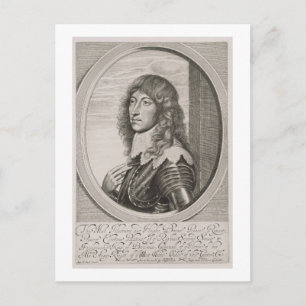 Portrait of Prince Rupert (1619-82) Count Palatine Postcard