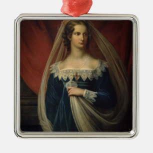 Portrait of Princess Charlotte von Preussen Metal Tree Decoration