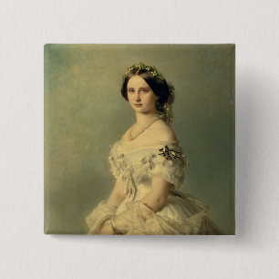 Portrait of Princess of Baden, 1856 15 Cm Square Badge