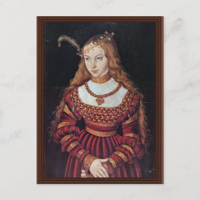 Portrait Of Princess Sybille Of Cleves As A Bride Postcard (Front)