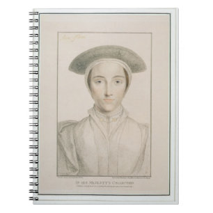 Portrait of Queen Anne of Cleves (1515-57) engrave Spiral Notebook