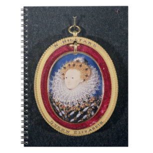 Portrait of Queen Elizabeth I (w/c on vellum) Spiral Notebook