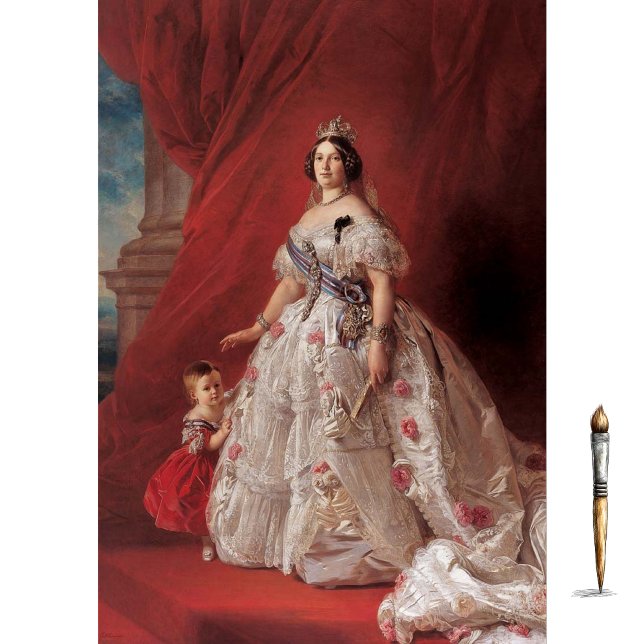 Portrait of Queen Isabella II Spain, Winterhalter Tissue Paper (Creator Uploaded)