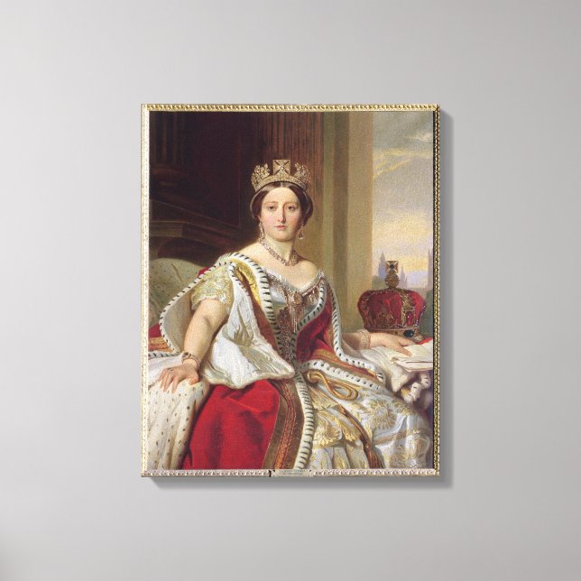 Portrait of Queen Victoria (1819-1901) 1859 (oil o Canvas Print (Front)