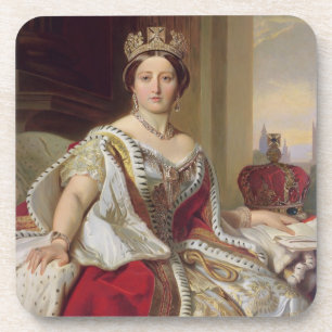 Portrait of Queen Victoria (1819-1901) 1859 (oil o Coaster
