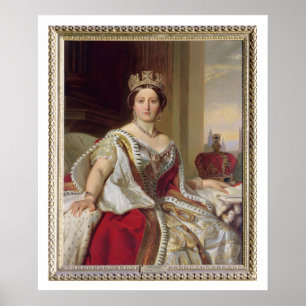 Portrait of Queen Victoria (1819-1901) 1859 (oil o Poster
