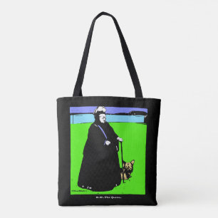 Portrait of Queen Victoria and Yorkie Dog Tote Bag