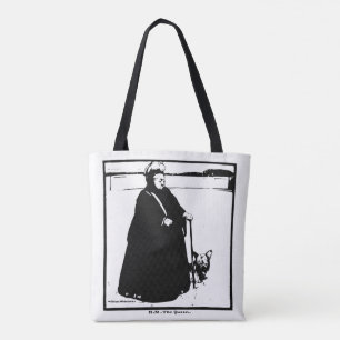 Portrait of Queen Victoria and Yorkie Dog Tote Bag