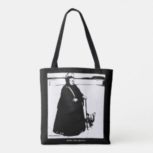 Portrait of Queen Victoria and Yorkie Dog Tote Bag