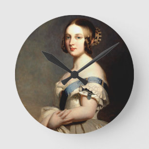 Portrait Of Queen Victoria Round Clock