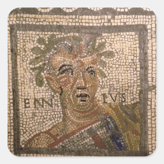 Portrait of Quintus Ennius Square Sticker (Front)