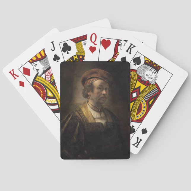 Portrait of Rembrandt, 1650 (oil on canvas) Playing Cards (Back)