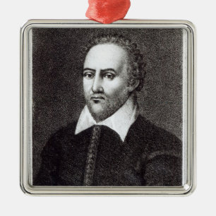Portrait of Richard Burbadge Metal Tree Decoration