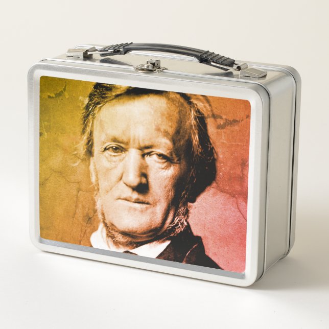 Portrait of Richard Wagner Metal Lunch Box (Front)
