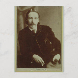 Portrait of Robert Louis Balfour Stevenson (1850-9 Postcard