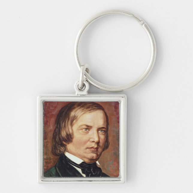 Portrait of Robert Schumann Key Ring (Front)