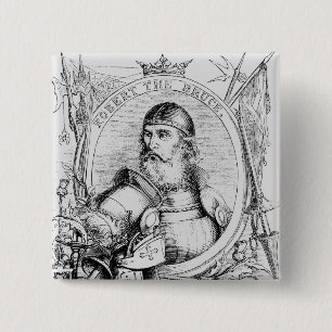 Portrait of Robert the Bruce 15 Cm Square Badge