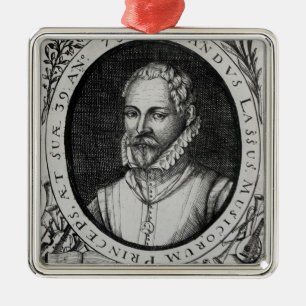 Portrait of Roland de Lassus Metal Tree Decoration