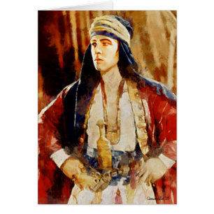 Portrait of Rudolph Valentino as The Sheikh