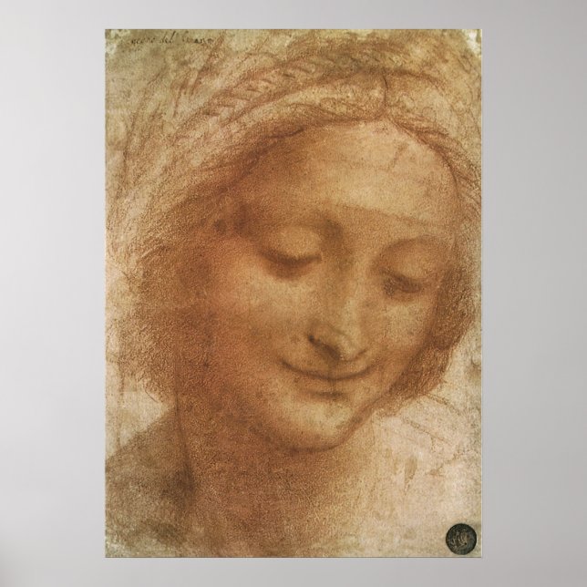 Portrait of Saint Anne by Leonardo da Vinci Poster (Front)