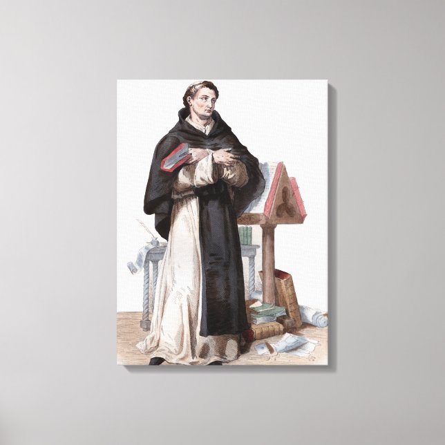 Portrait of Saint Bernard de Clairvaux Canvas Print (Front)