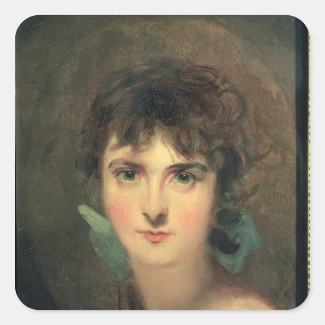 Portrait of Sally Siddons Square Sticker (Front)