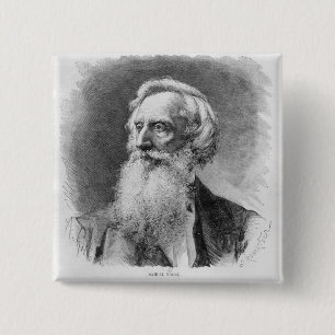 Portrait of Samuel Morse 15 Cm Square Badge