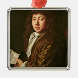 Portrait of Samuel Pepys  1666 Metal Tree Decoration