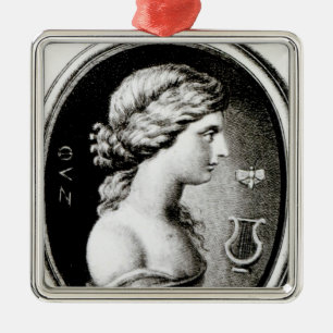 Portrait of Sappho Metal Tree Decoration