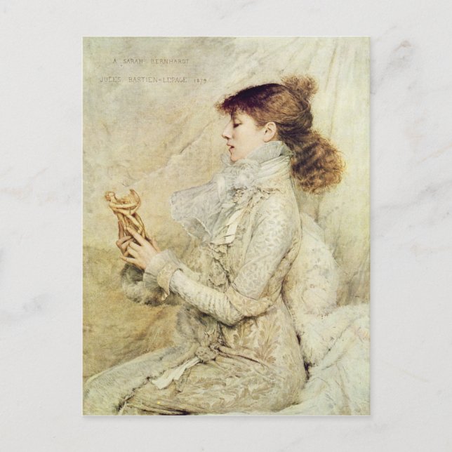 Portrait of Sarah Bernhardt Postcard (Front)