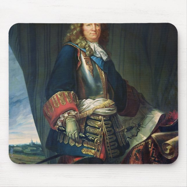 Portrait of Sebastien le Prestre de Vauban Mouse Pad (Front)