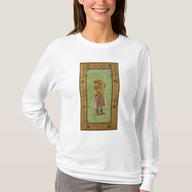 Portrait of Shah Jahan , 1631, Mughal T-Shirt (Front)