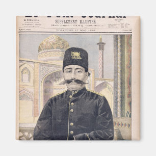 Portrait of Shah Mozzafer-ed-Din Magnet