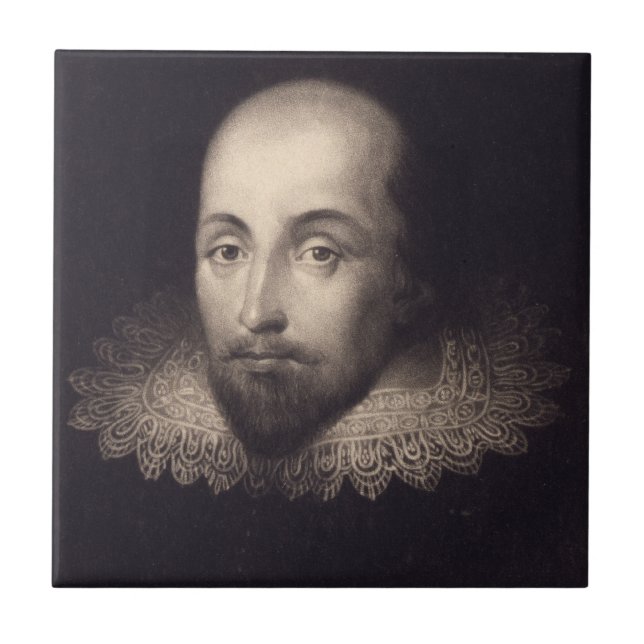 "Portrait of Shakespeare" ceramic tile (Front)