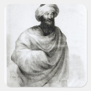 Portrait of Sheikh Ibrahim, or Johann Ludwig Square Sticker