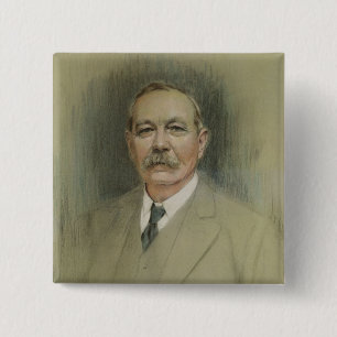 Portrait of Sir Arthur Conan Doyle 15 Cm Square Badge