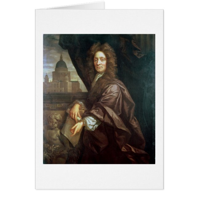 Portrait of Sir Christopher Wren (oil on canvas) (Front)