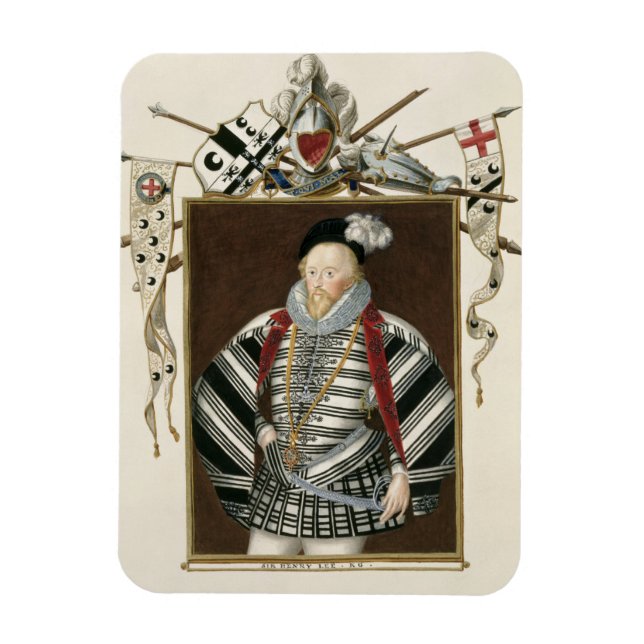 Portrait of Sir Henry Lee (1530-1610) from 'Memoir Magnet (Vertical)