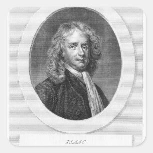 Portrait of Sir Isaac Newton Square Sticker