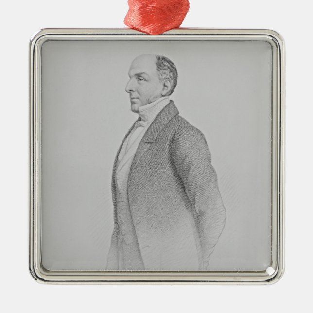 Portrait of Sir James R. G. Graham Metal Tree Decoration (Front)