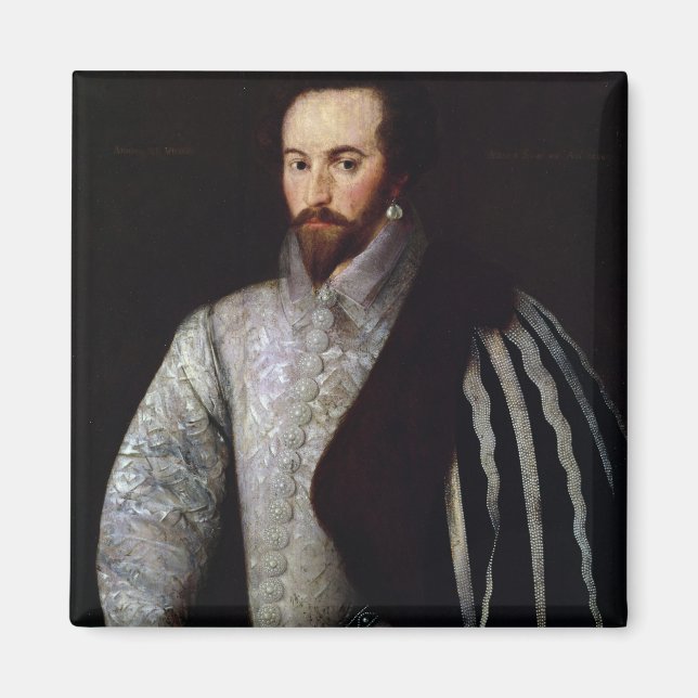 Portrait of Sir Walter Raleigh  1588 Magnet (Front)