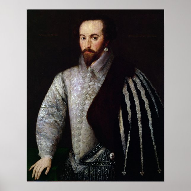 Portrait of Sir Walter Raleigh  1588 Poster (Front)