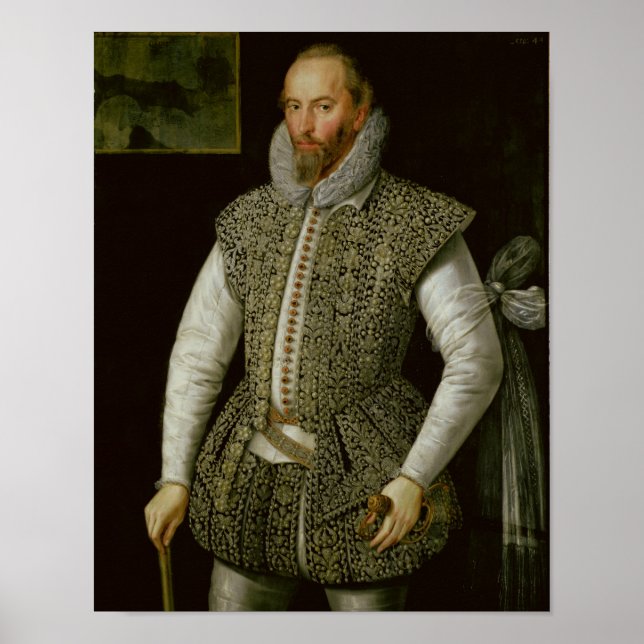 Portrait of Sir Walter Raleigh, 1598 Poster (Front)