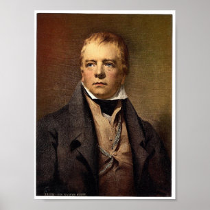 Portrait of Sir Walter Scott classic Photochrom Poster